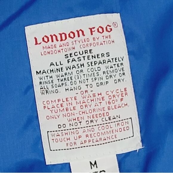 Vintage London Fog Bright Red Blue Contrast Zip Up Jacket - Picture 14 of 16